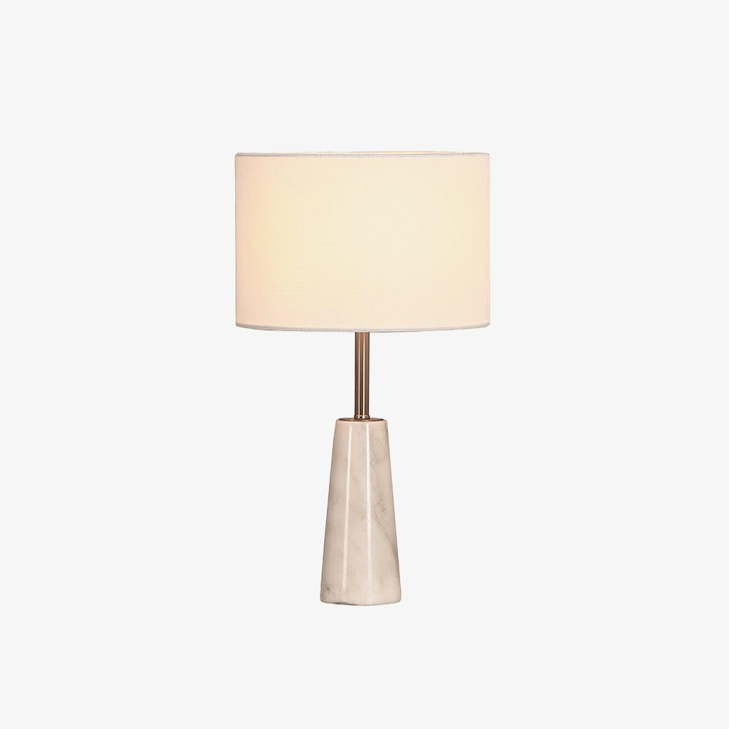 Lampe à poser moderne Athos en Or et blanc marbre
