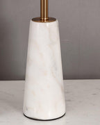 Lampe à poser moderne Athos en Or et blanc marbre