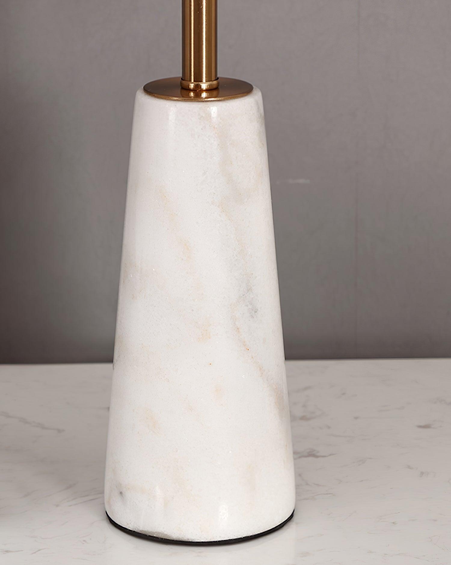 Lampe à poser moderne Athos en Or et blanc marbre