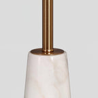 Lampe à poser moderne Athos en Or et blanc marbre
