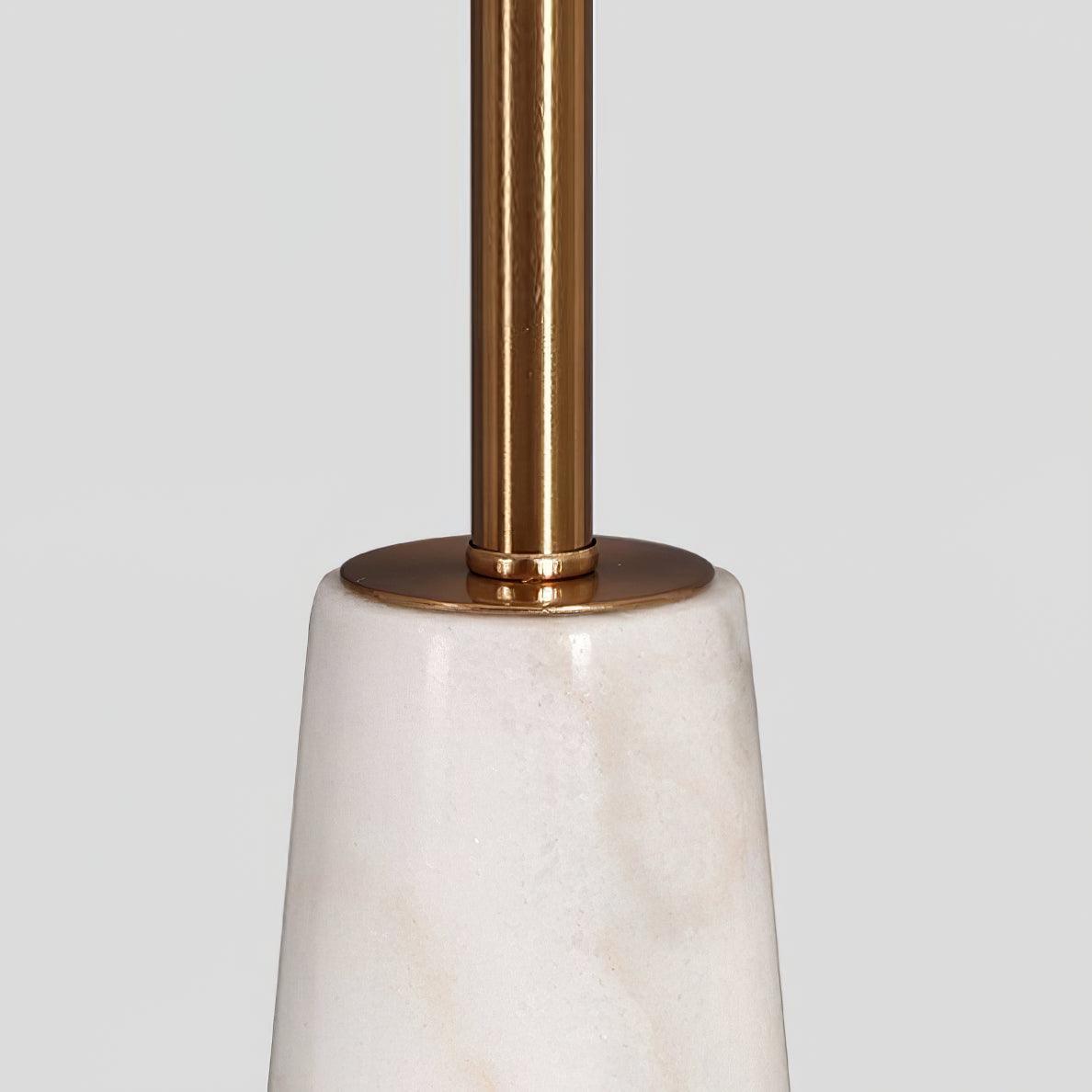 Lampe à poser moderne Athos en Or et blanc marbre