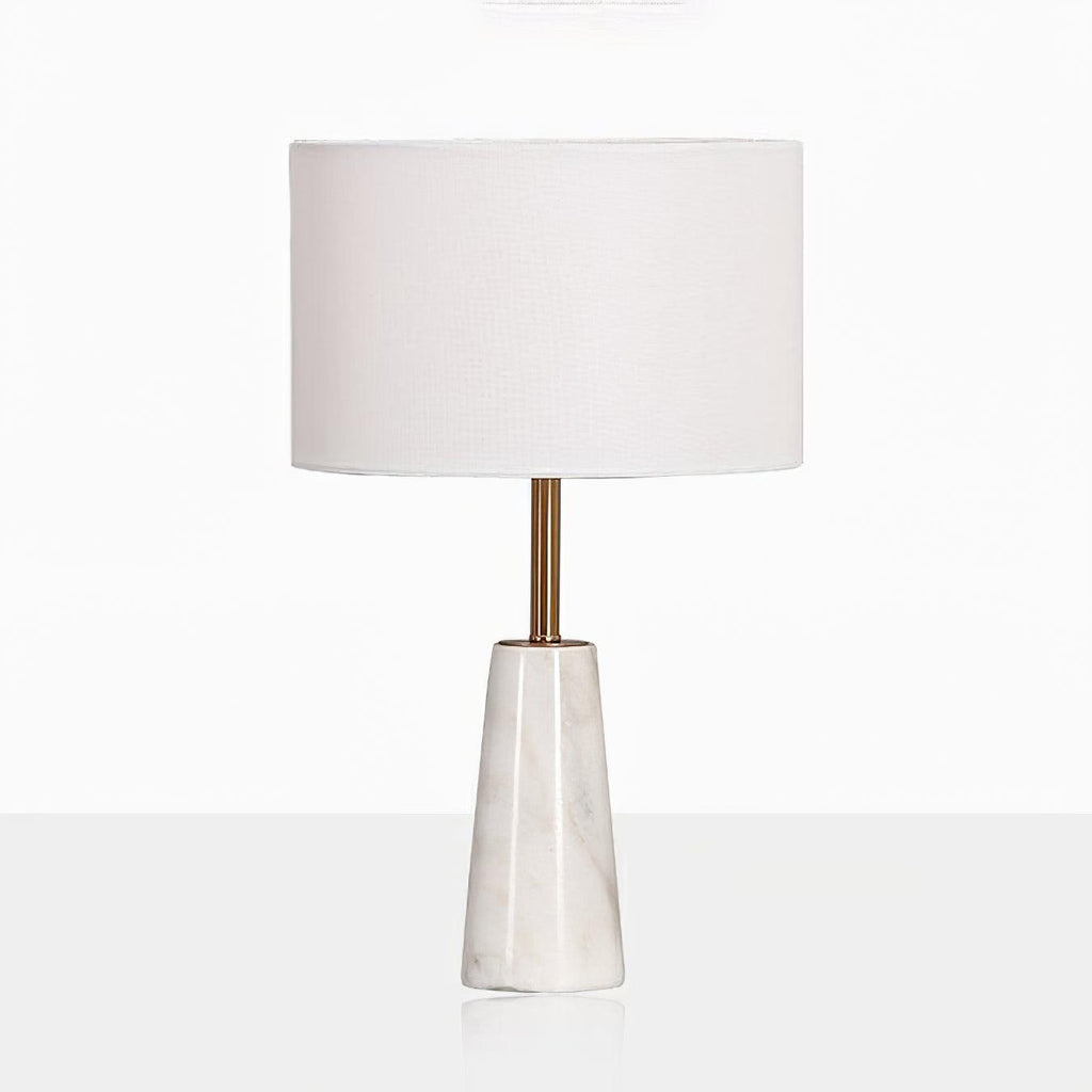 Lampe à poser moderne Athos en Or et blanc marbre