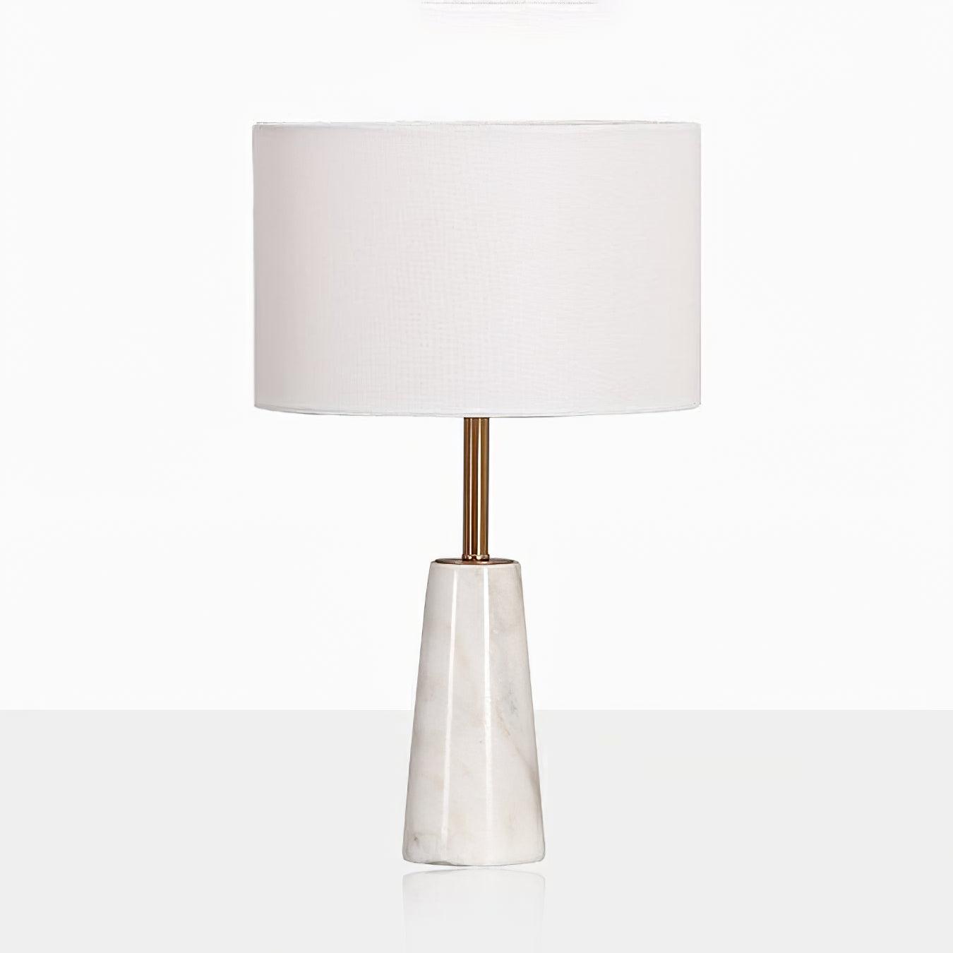 Lampe à poser moderne Athos en Or et blanc marbre