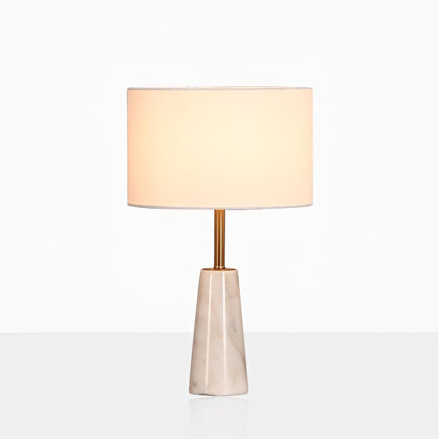 Lampe à poser moderne Athos en Or et blanc marbre