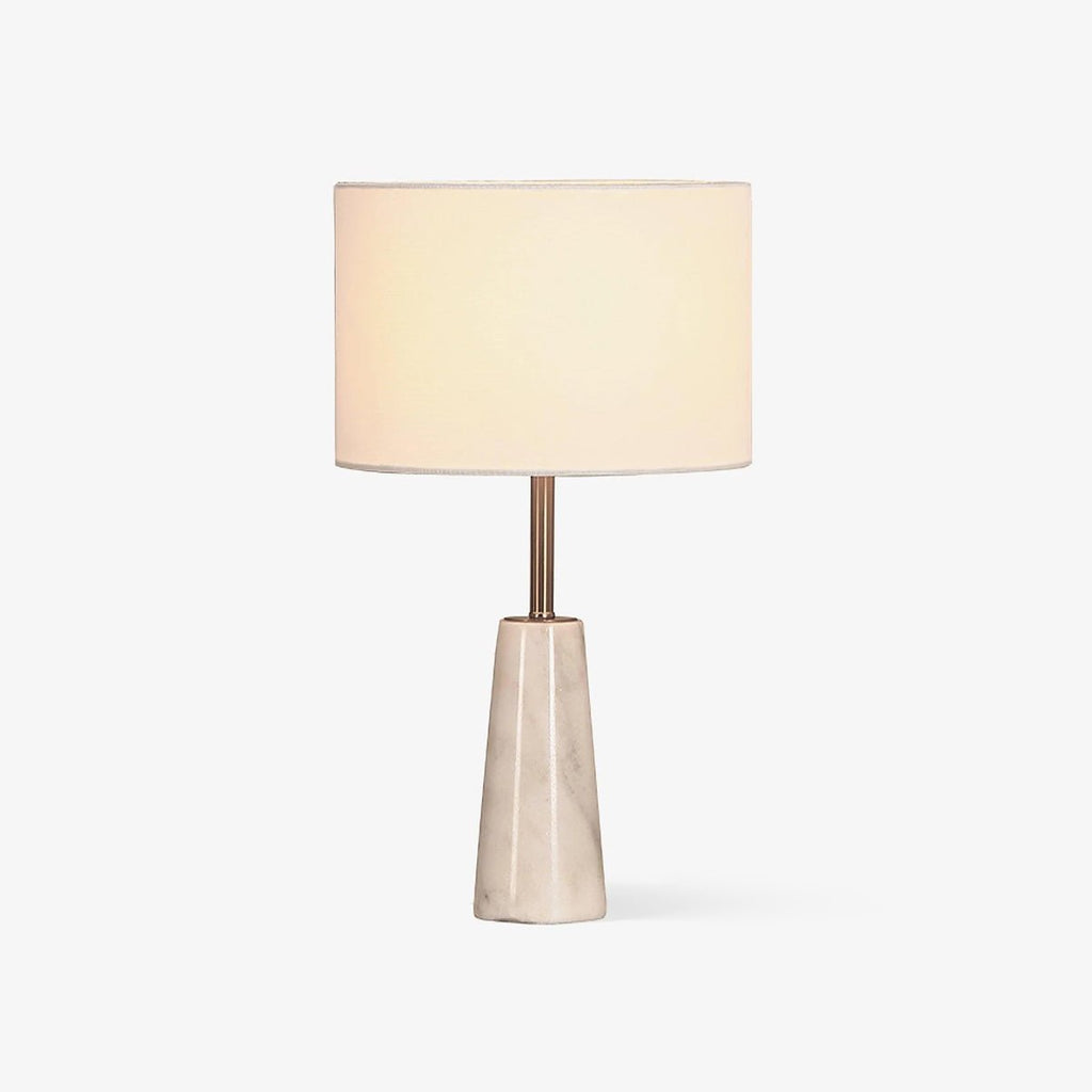 Lampe à poser moderne Athos en Or et blanc marbre