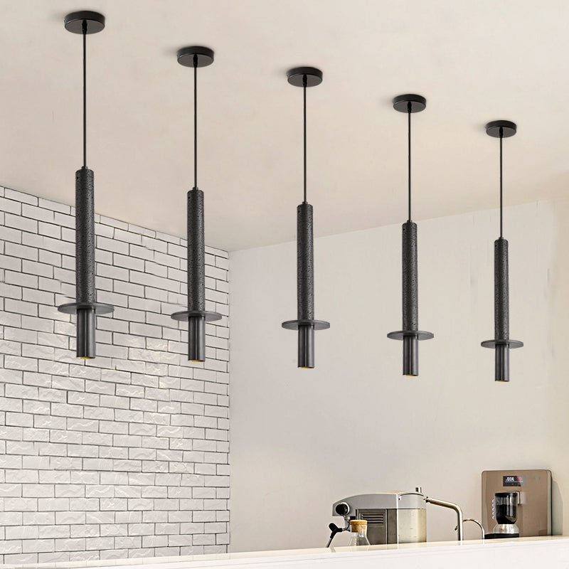 Suspension moderne Peak en Noir travertin