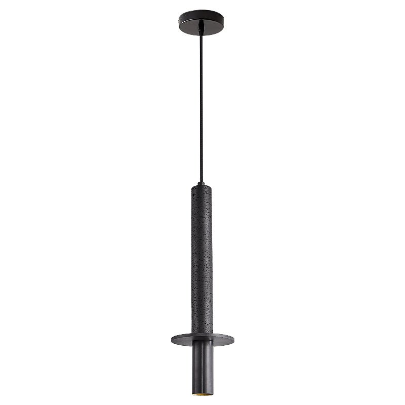 Suspension moderne Peak en Noir travertin