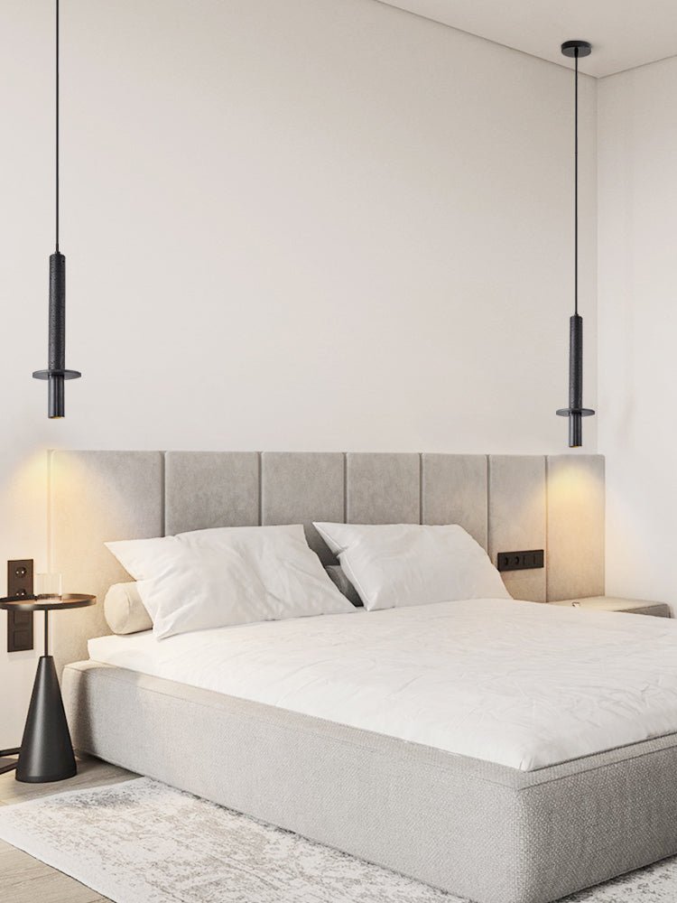 Suspension moderne Peak en Noir travertin