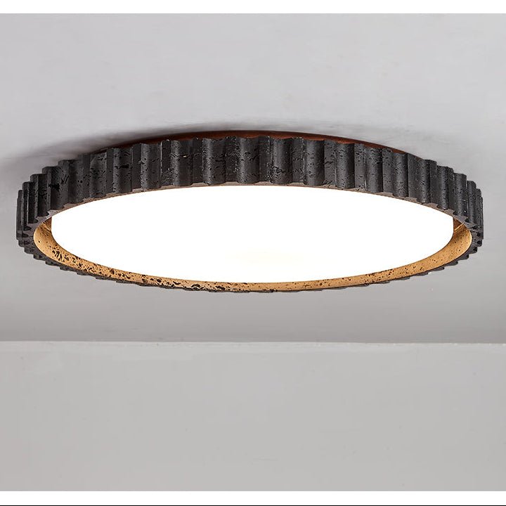 Plafonnier moderne Damon en Noir travertin