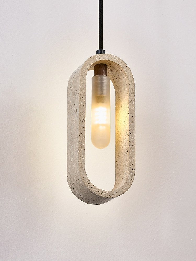 Suspension moderne Falon en Travertin jaune