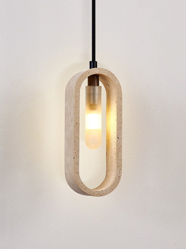 Suspension moderne Falon en Travertin jaune