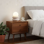 Lampe à poser moderne Armod en Travertin jaune et blanc