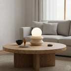 Lampe à poser moderne Armod en Travertin jaune et blanc