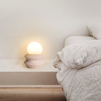 Lampe à poser moderne Armod en Travertin jaune et blanc