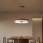 Suspension moderne Vili en Travertin jaune et noyer bois
