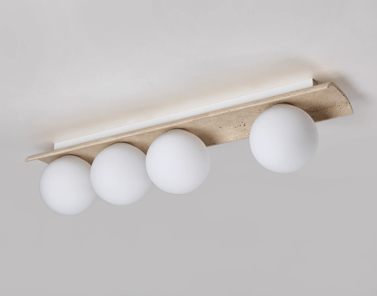 Plafonnier moderne Kade en Travertin jaune et blanc