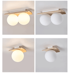 Plafonnier moderne Kade en Travertin jaune et blanc