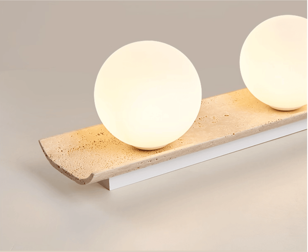Plafonnier moderne Kade en Travertin jaune et blanc