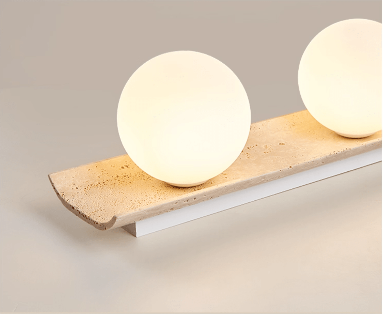 Plafonnier moderne Kade en Travertin jaune et blanc