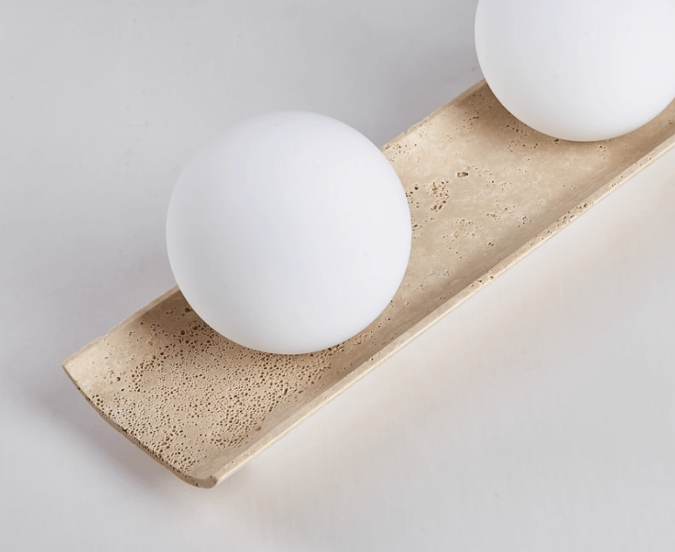 Plafonnier moderne Kade en Travertin jaune et blanc