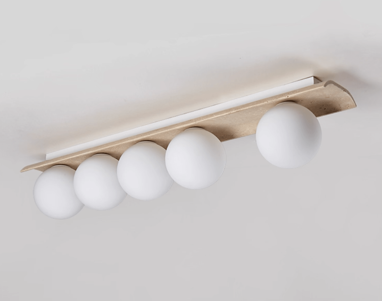 Plafonnier moderne Kade en Travertin jaune et blanc
