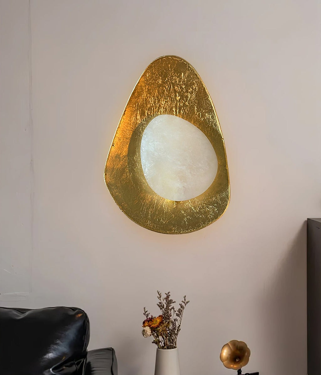 Applique murale moderne Carlton en Albâtre Rose or et blanc