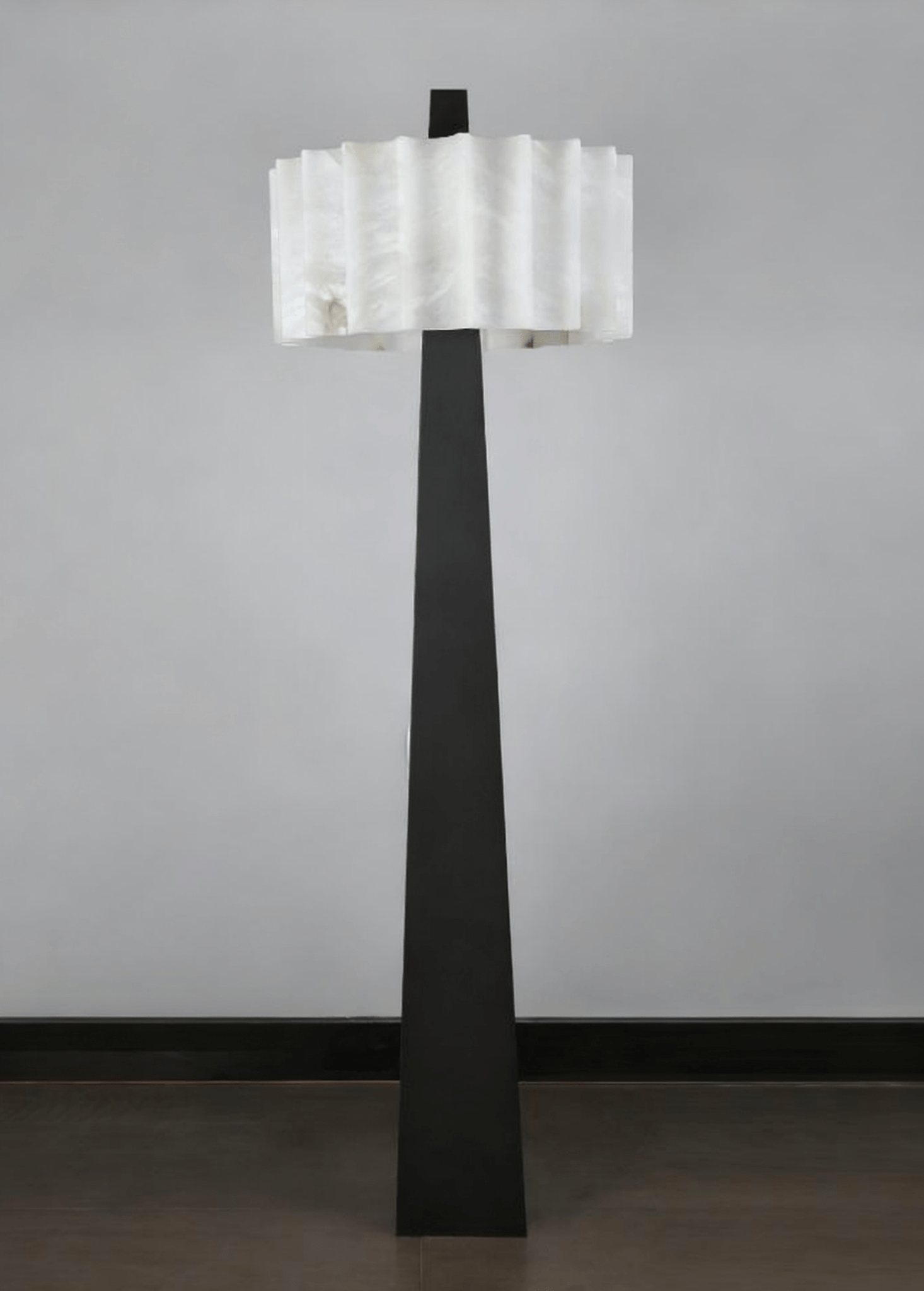 Lampadaire moderne Flyte en Albâtre Noir et blanc