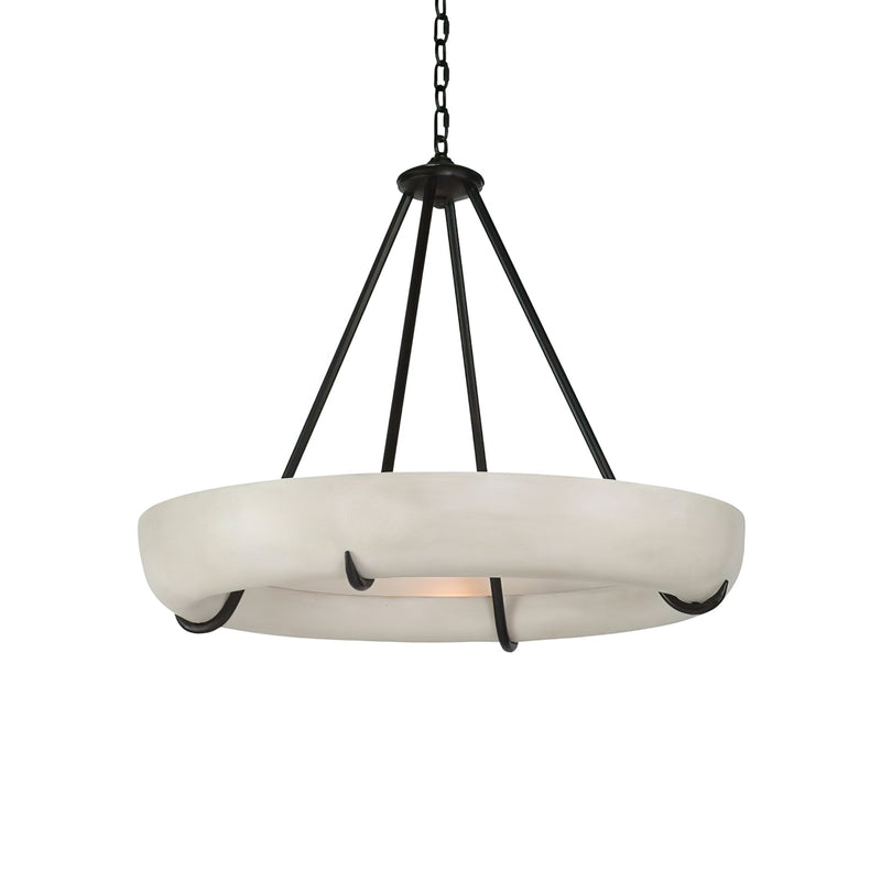 Sigvaldi Modern Alabaster Chandelier, Black