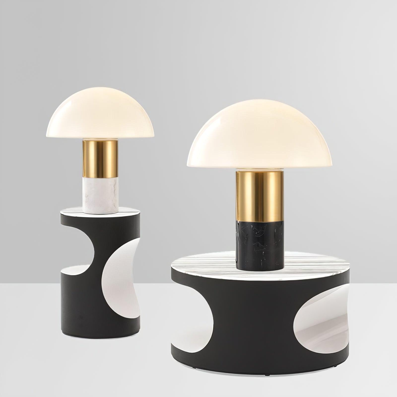 Lampe à poser moderne Keith en Blanc marbre