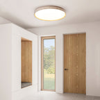 Plafonnier moderne Ode en Bois et travertin jaune