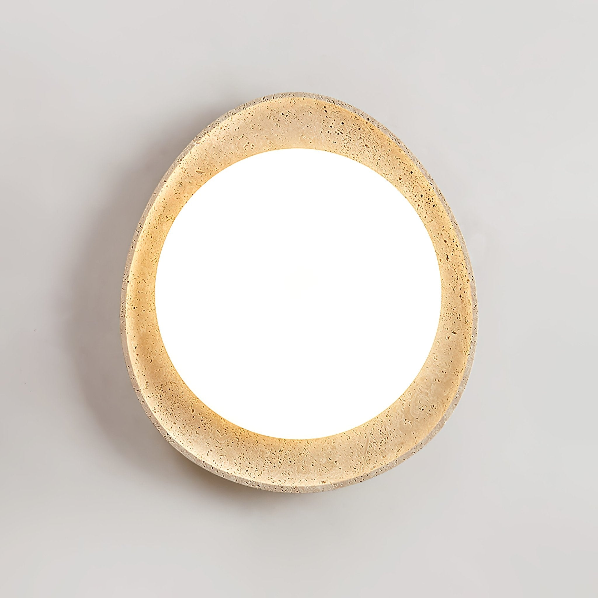 Plafonnier moderne Auric en Travertin jaune