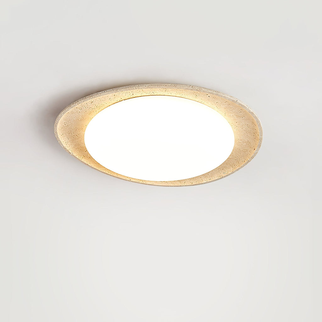 Plafonnier moderne Auric en Travertin jaune