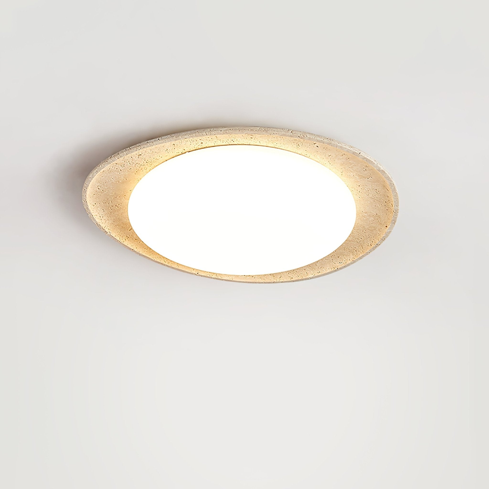 Plafonnier moderne Auric en Travertin jaune