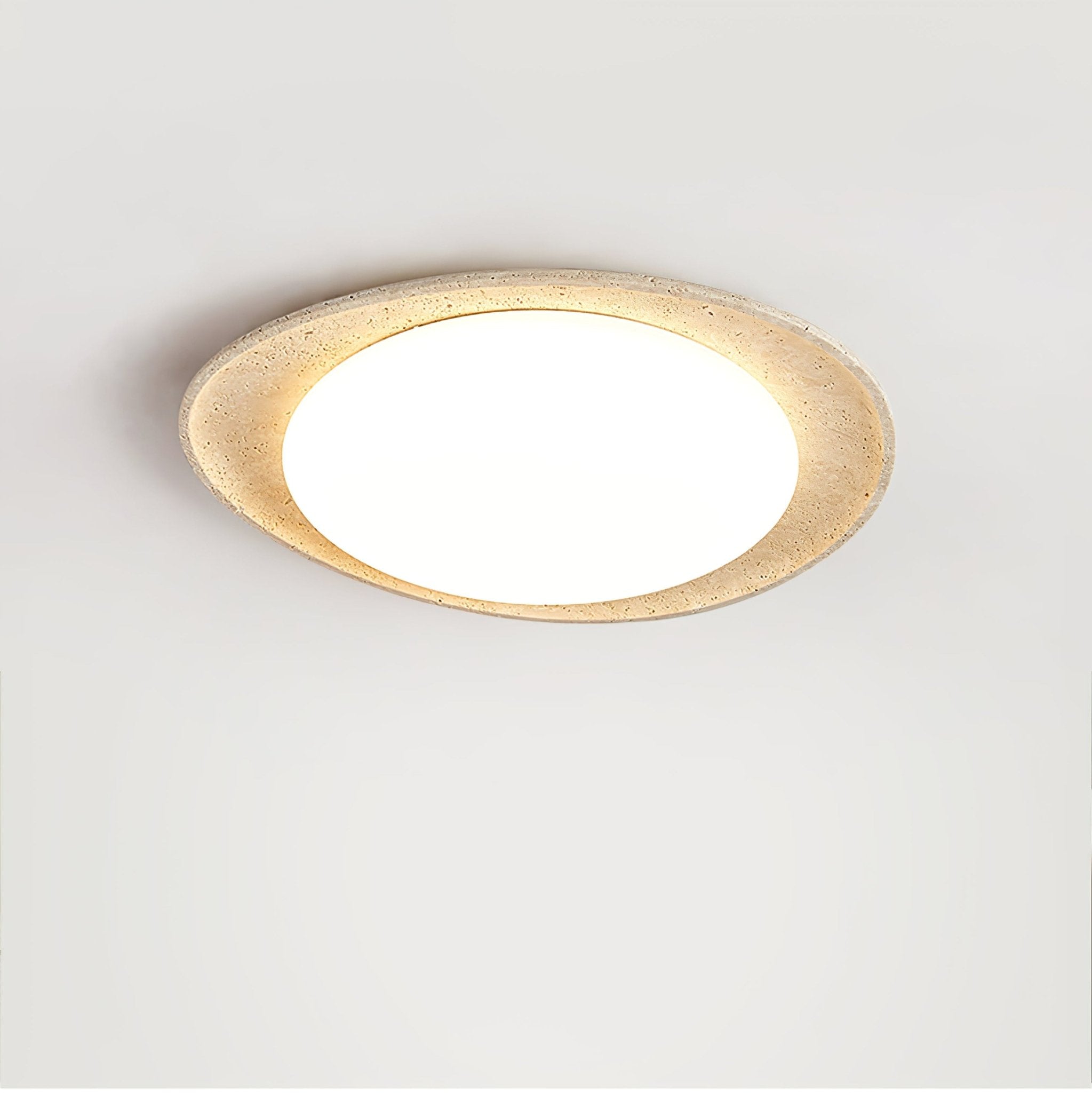 Plafonnier moderne Auric en Travertin jaune