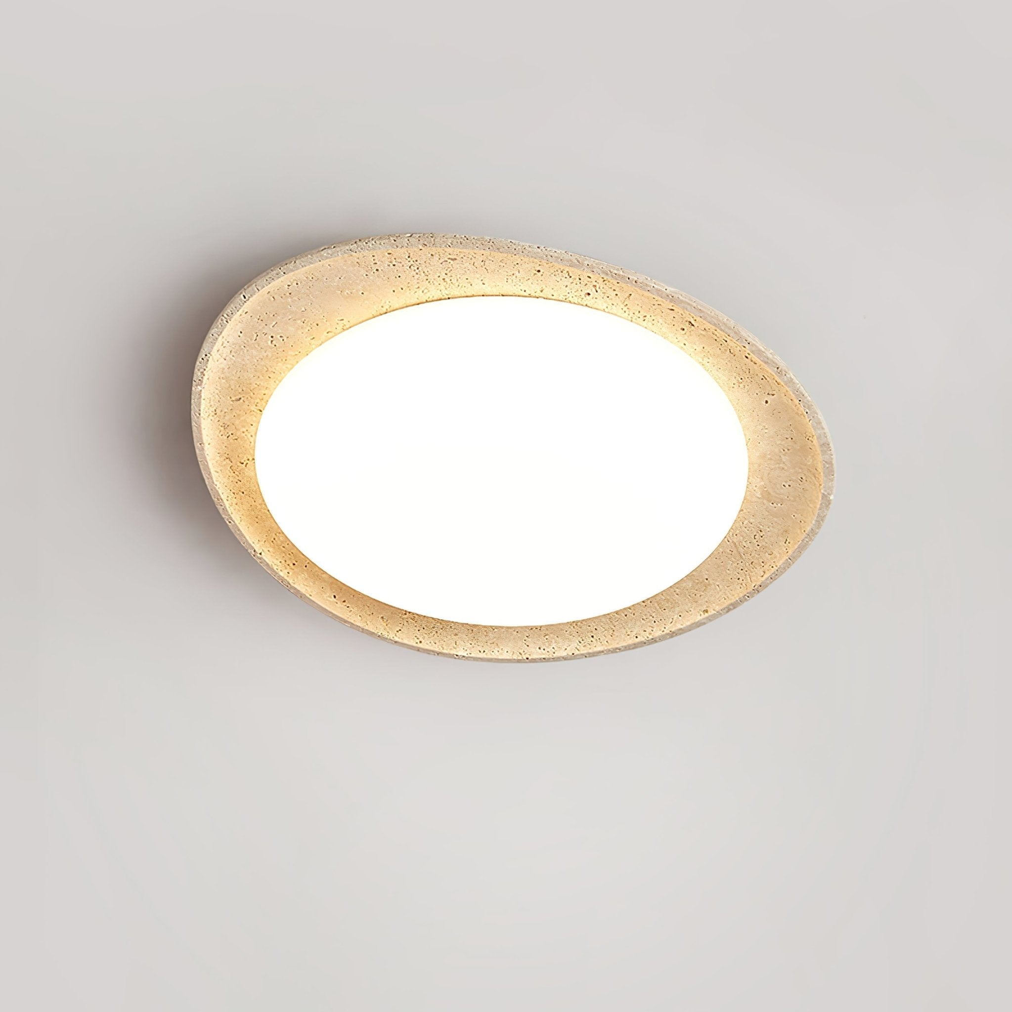 Plafonnier moderne Auric en Travertin jaune
