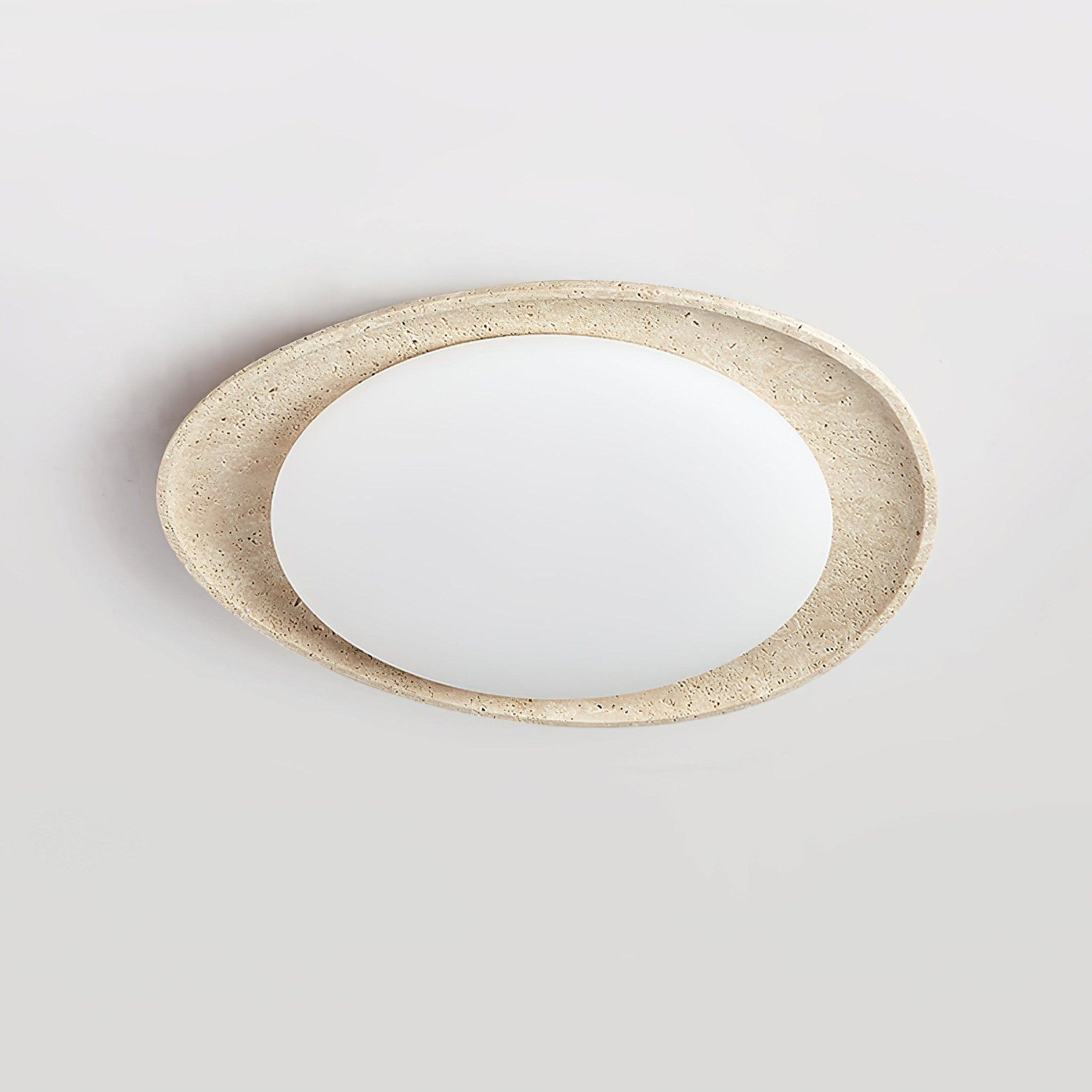 Plafonnier moderne Auric en Travertin jaune
