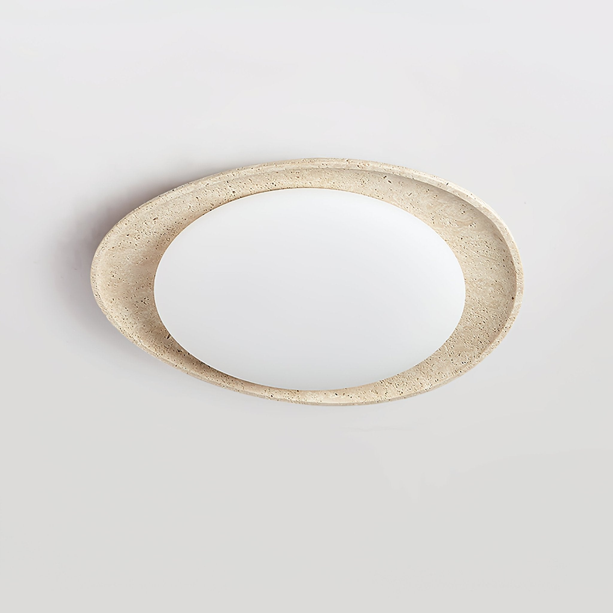 Plafonnier moderne Auric en Travertin jaune