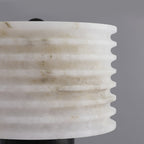 Lampe à poser moderne Perry en Albâtre Noir et blanc