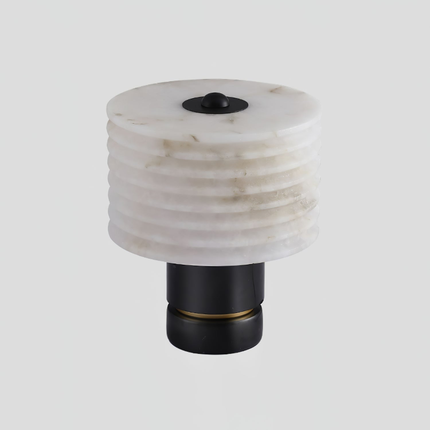Lampe à poser moderne Perry en Albâtre Noir et blanc