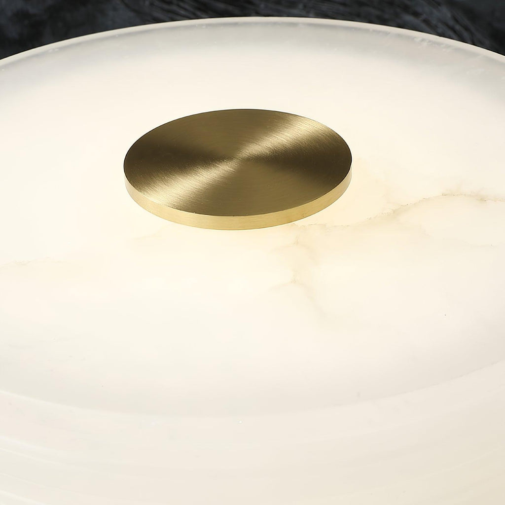 Lampe à poser moderne Perry en Albâtre Noir et blanc