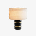 Lampe à poser moderne Perry en Albâtre Noir et blanc