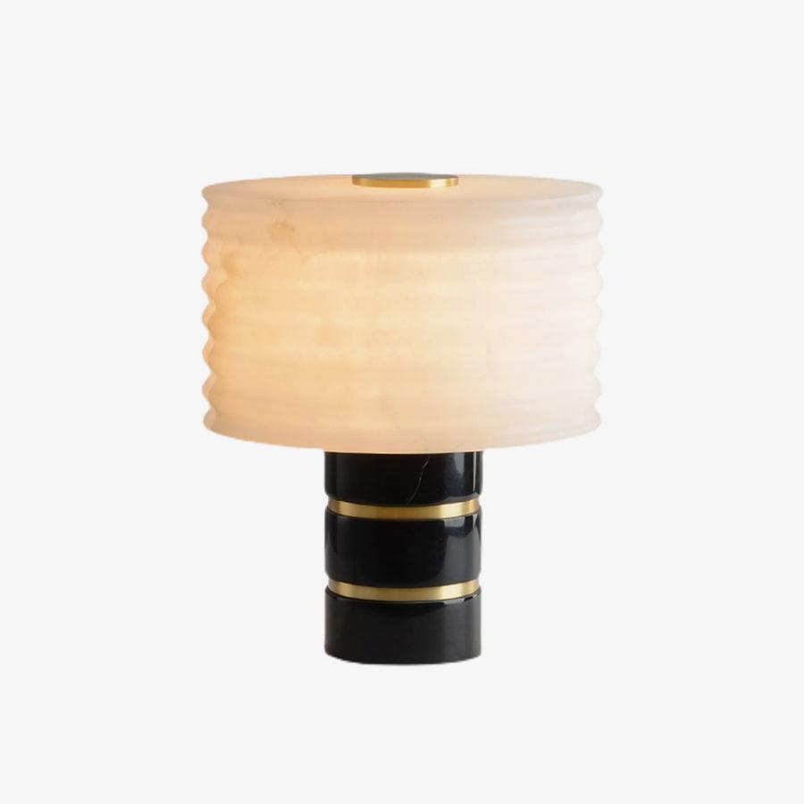 Lampe à poser moderne Perry en Albâtre Noir et blanc