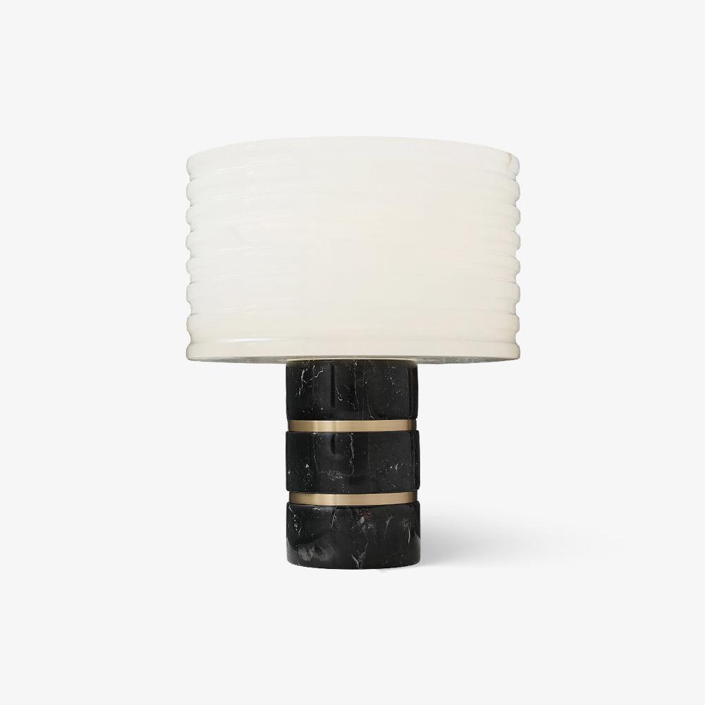 Lampe à poser moderne Perry en Albâtre Noir et blanc