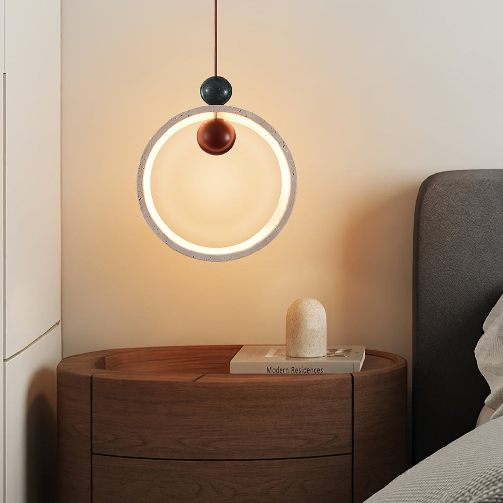 Suspension moderne Preston en Travertin jaune