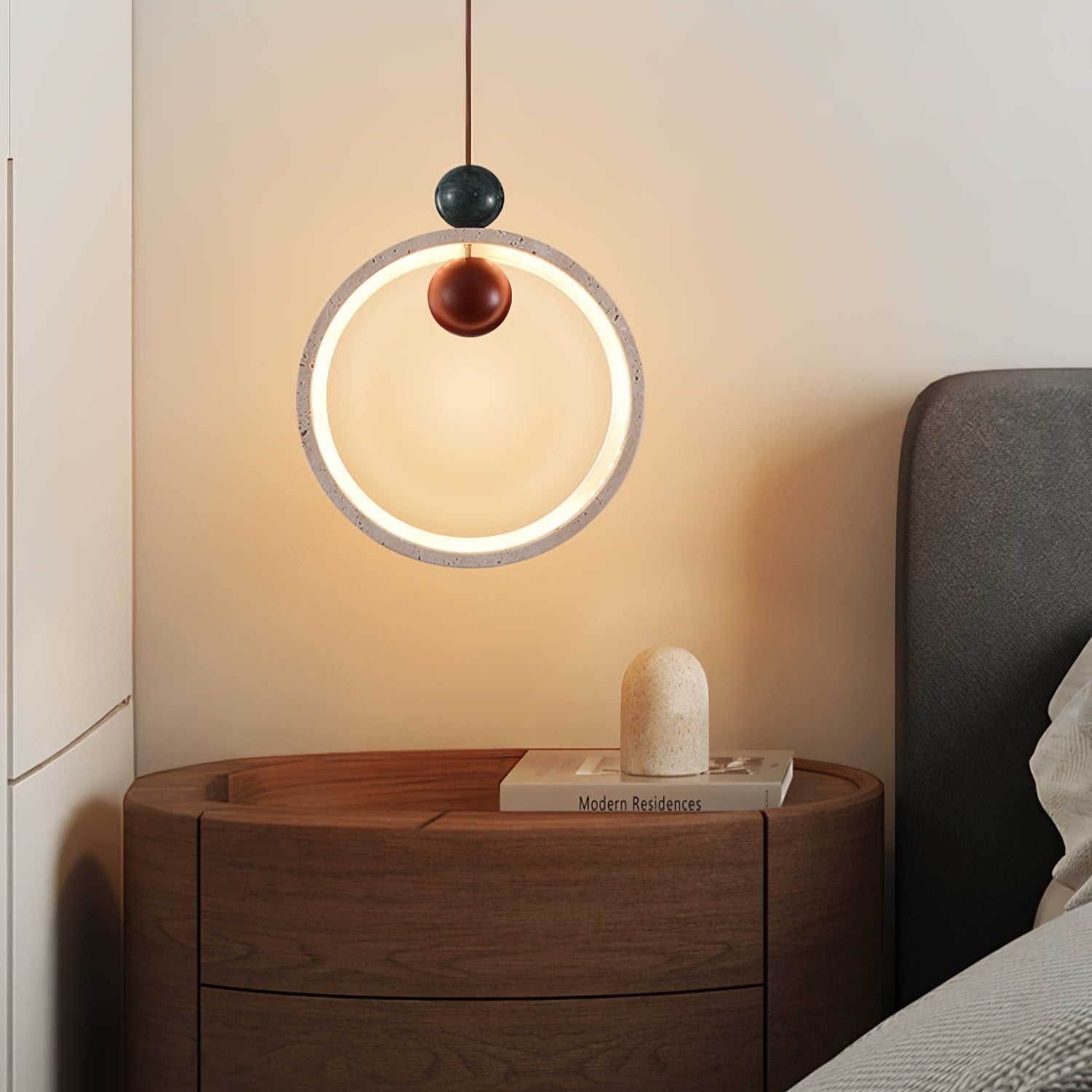 Suspension moderne Preston en Travertin jaune