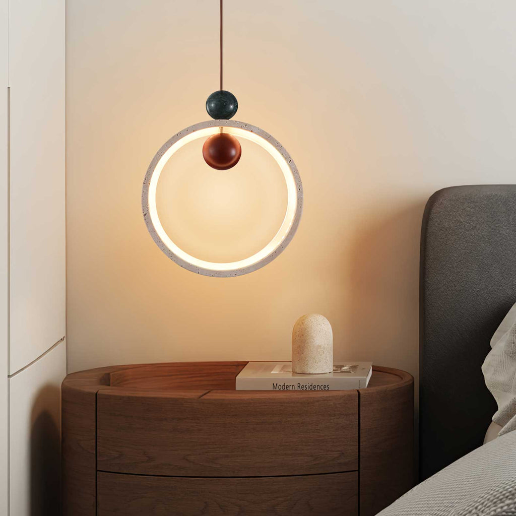Suspension moderne Preston en Travertin jaune