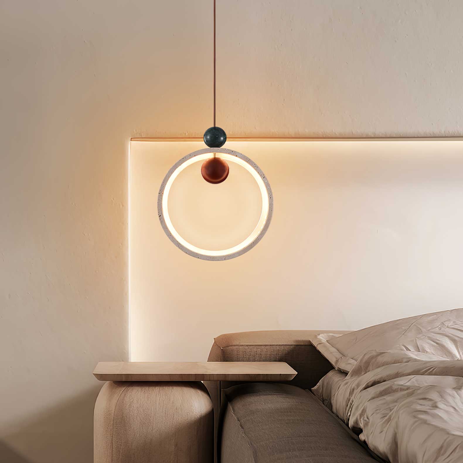 Suspension moderne Preston en Travertin jaune