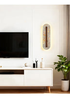 Applique murale moderne Brage en Noyer et travertin jaune