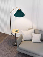 Lampadaire moderne Joralf en Marbre Vert et noir et doré