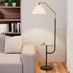 Lampadaire moderne Joralf en Marbre Vert et noir et doré